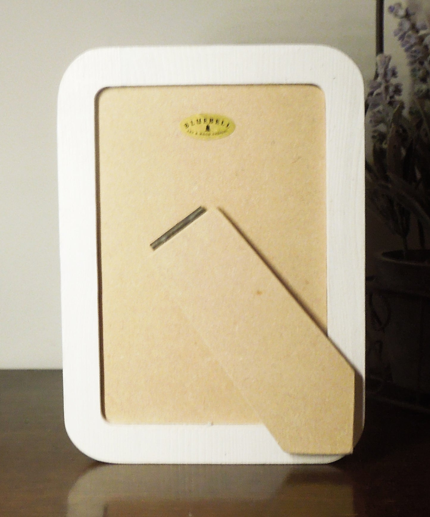 White 4" x 6" Rectangle Roman Edged Handmade Wooden Photo Picture Frame