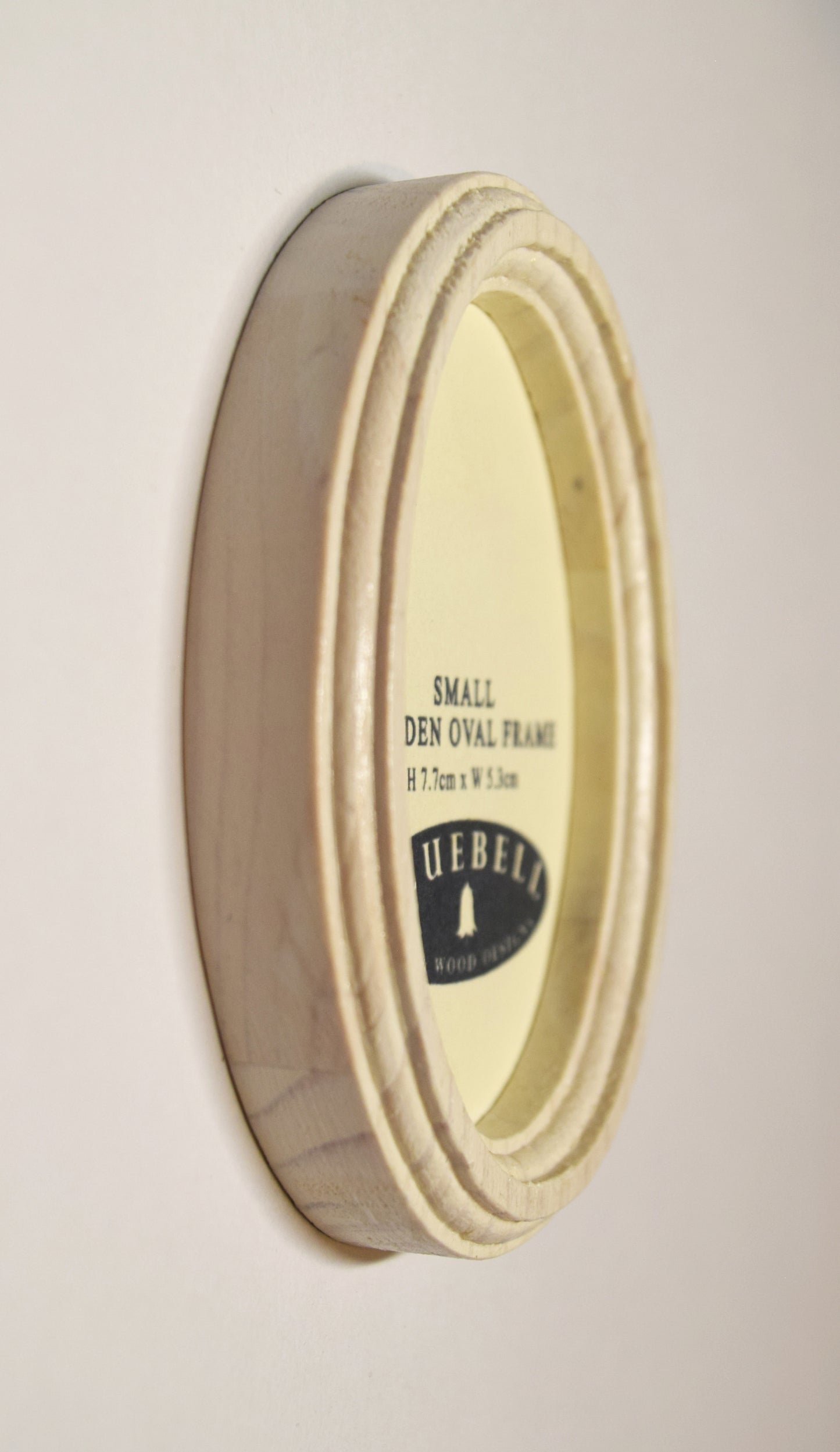 White 2" x 3" Oval Handmade Wooden Photo Picture Frame