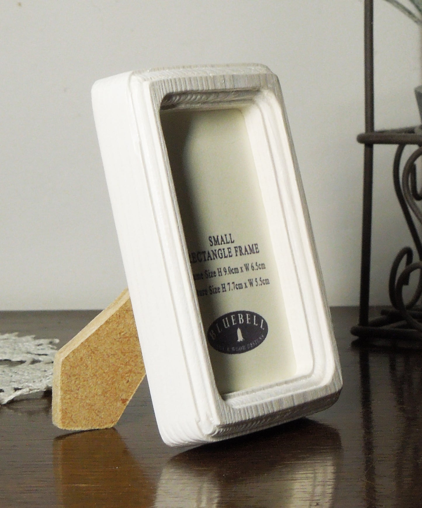 White 2" x 3" Rectangle Handmade Wooden Photo Picture Frame