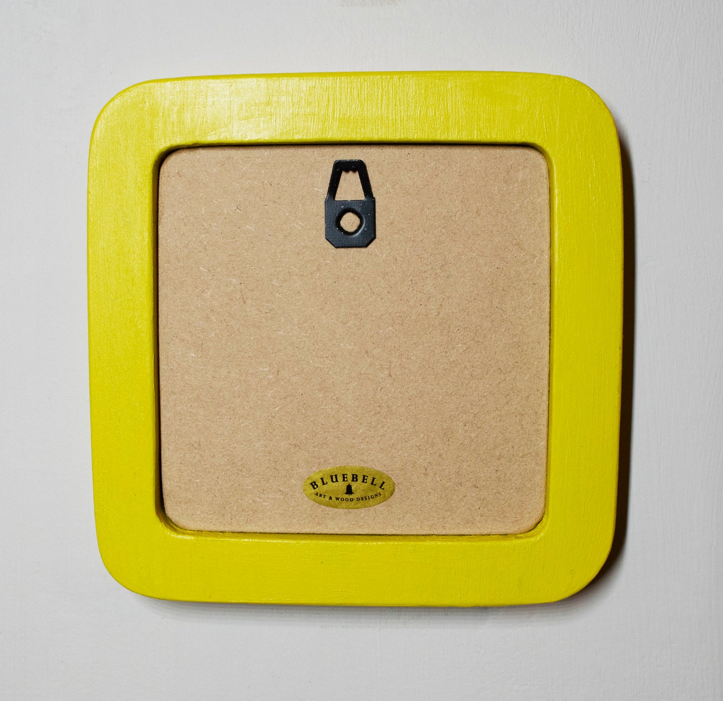 Yellow 4" x 4" Square Handmade Wooden Photo Picture Frame