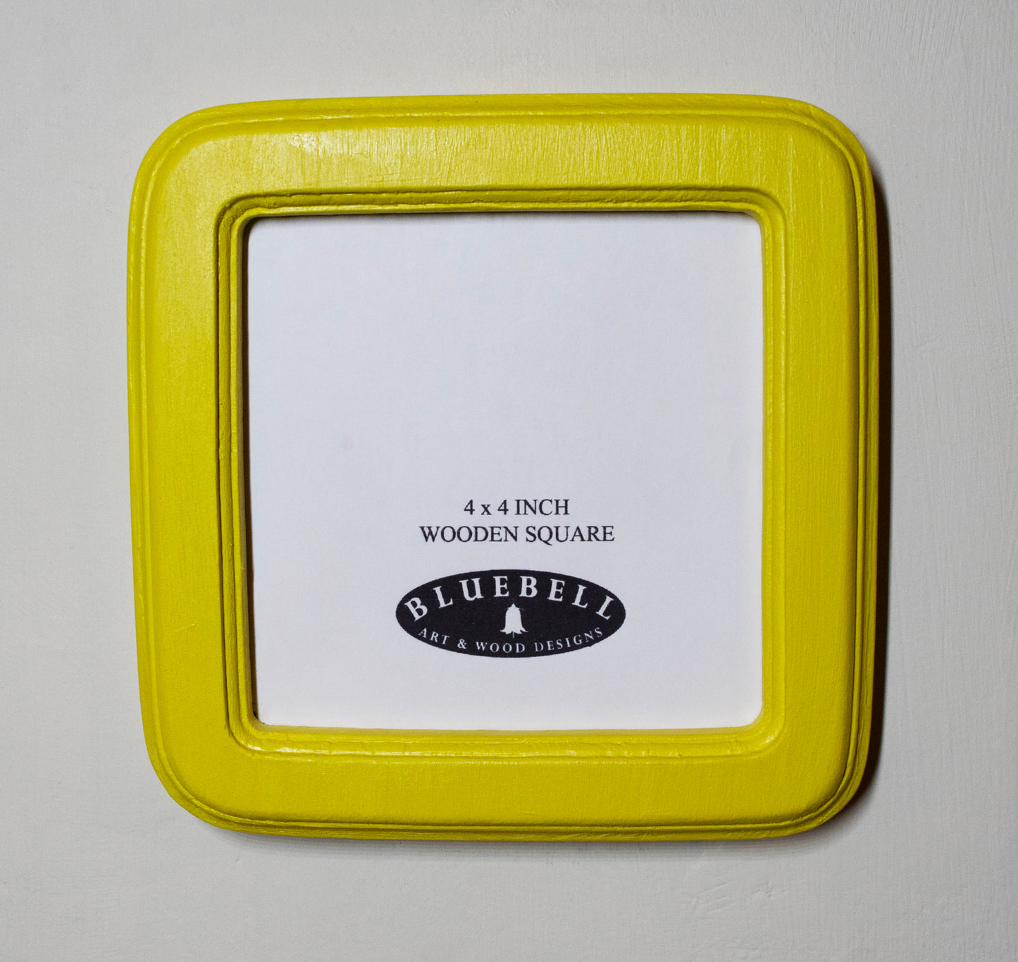 Yellow 4" x 4" Square Handmade Wooden Photo Picture Frame