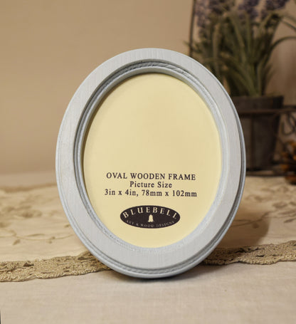 Baby Blue Oval Wooden Photo Frame A3 / 12"x16.5", A4 / 8"x12", A5 / 6"x 8", 11"x14", 5"x7", 4"x6", 3.5"x5", 3"x4", 2.5"x3.5", 2"x3"