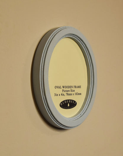 Baby Blue Oval Wooden Photo Frame A3 / 12"x16.5", A4 / 8"x12", A5 / 6"x 8", 11"x14", 5"x7", 4"x6", 3.5"x5", 3"x4", 2.5"x3.5", 2"x3"