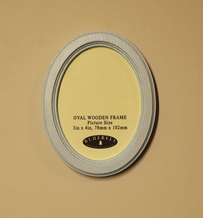 Baby Blue Oval Wooden Photo Frame A3 / 12"x16.5", A4 / 8"x12", A5 / 6"x 8", 11"x14", 5"x7", 4"x6", 3.5"x5", 3"x4", 2.5"x3.5", 2"x3"