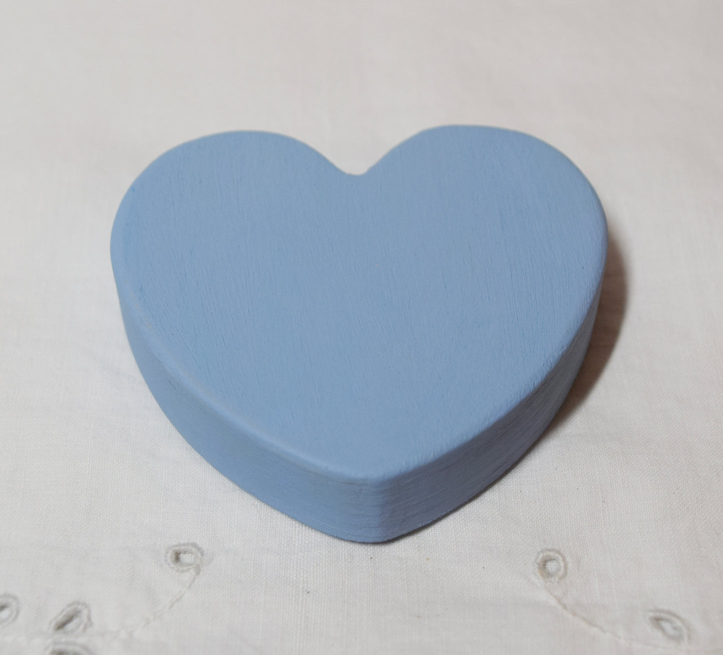 Baby Blue Wooden Love Heart Shelf Sitter Ornament 3"x3", 2"x2"