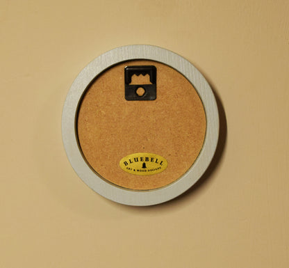 Baby Blue Round Shaped Wooden Photo Frame 8”x8”, 7”x7”, 6"x6", 5"x5", 4"x4", 3"x3", 2.5"x2.5"