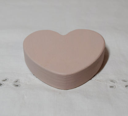 Ballerina Pink Wooden Love Heart Shelf Sitter Ornament 3"x3", 2"x2"
