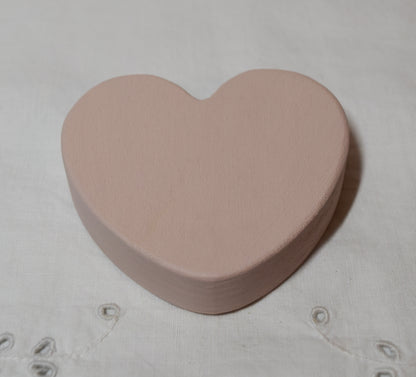Ballerina Pink Wooden Love Heart Shelf Sitter Ornament 3"x3", 2"x2"