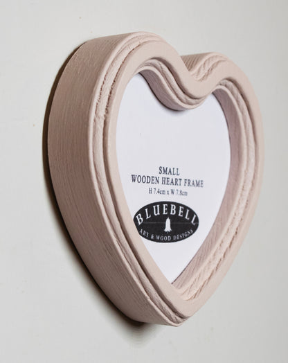 Ballerina Pink Heart Shaped Wooden Photo Frame 4"x4", 3"x3"