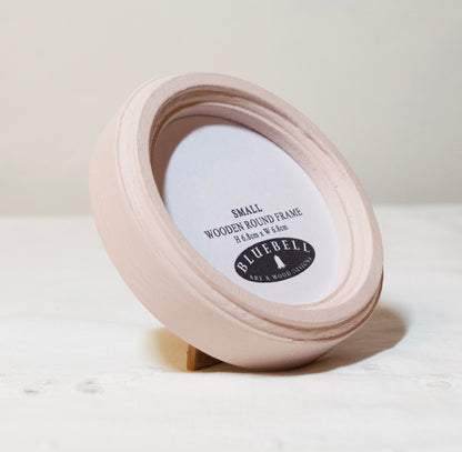 Ballerina Pink Round Shaped Wooden Photo Frame 8”x8”, 7”x7”, 6"x6", 5"x5", 4"x4", 3"x3", 2.5"x2.5"