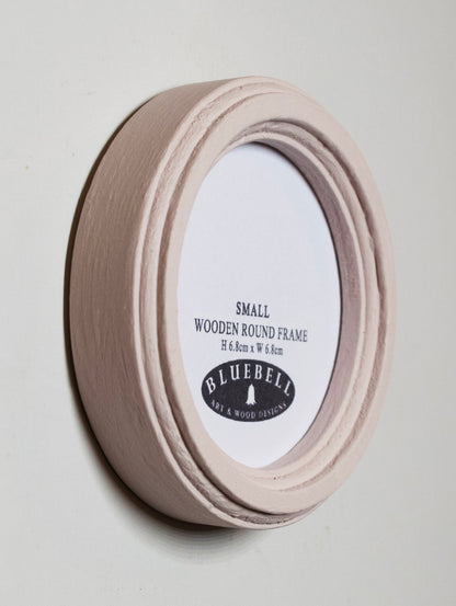 Ballerina Pink Round Shaped Wooden Photo Frame 8”x8”, 7”x7”, 6"x6", 5"x5", 4"x4", 3"x3", 2.5"x2.5"