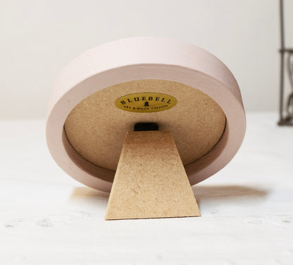 Ballerina Pink Round Shaped Wooden Photo Frame 8”x8”, 7”x7”, 6"x6", 5"x5", 4"x4", 3"x3", 2.5"x2.5"