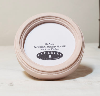 Ballerina Pink Round Shaped Wooden Photo Frame 8”x8”, 7”x7”, 6"x6", 5"x5", 4"x4", 3"x3", 2.5"x2.5"