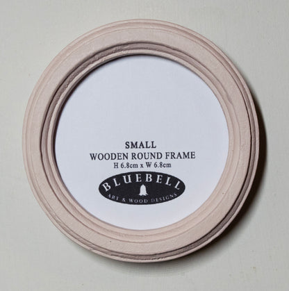 Ballerina Pink Round Shaped Wooden Photo Frame 8”x8”, 7”x7”, 6"x6", 5"x5", 4"x4", 3"x3", 2.5"x2.5"
