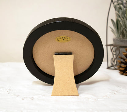 Black Round Shaped Wooden Photo Frame 8”x8”, 7”x7”, 6"x6", 5"x5", 4"x4", 3"x3", 2.5"x2.5"