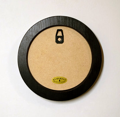Black Round Shaped Wooden Photo Frame 8”x8”, 7”x7”, 6"x6", 5"x5", 4"x4", 3"x3", 2.5"x2.5"