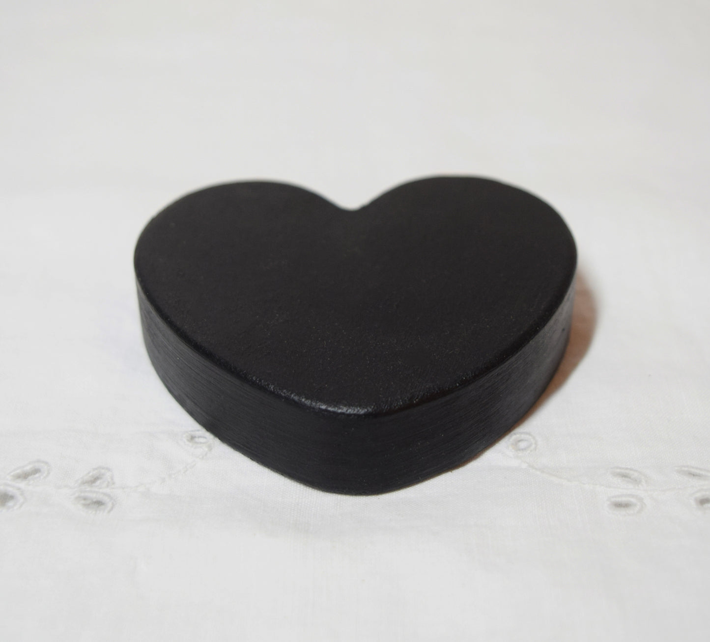 Black Wooden Love Heart Shelf Sitter Ornament 3"x3", 2"x2"