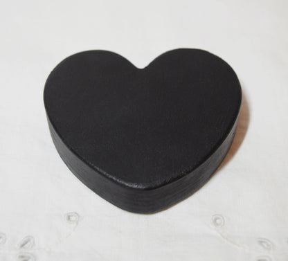Black Wooden Love Heart Shelf Sitter Ornament 3"x3", 2"x2"