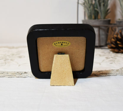 Black Square Wooden Photo Frame 8”x8”, 7”x7”, 6"x6", 5"x5", 4"x4", 3"x3", 2.5"x2.5"