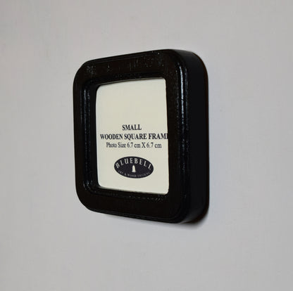 Black Square Wooden Photo Frame 8”x8”, 7”x7”, 6"x6", 5"x5", 4"x4", 3"x3", 2.5"x2.5"