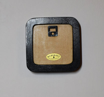 Black Square Wooden Photo Frame 8”x8”, 7”x7”, 6"x6", 5"x5", 4"x4", 3"x3", 2.5"x2.5"