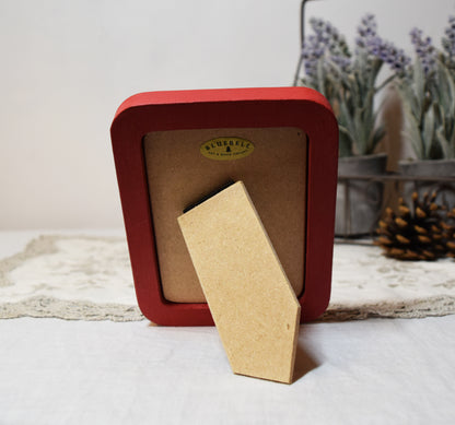 Red Rectangle Wooden Photo Frame A3 / 12"x16.5", A4 / 8"x12", A5 / 6"x 8", 11"x14", 5"x7", 4"x6", 3.5"x5", 3"x4", 2.5"x3.5", 2"x3"