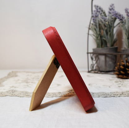 Red Rectangle Wooden Photo Frame A3 / 12"x16.5", A4 / 8"x12", A5 / 6"x 8", 11"x14", 5"x7", 4"x6", 3.5"x5", 3"x4", 2.5"x3.5", 2"x3"
