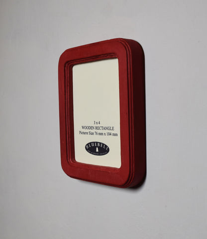 Red Rectangle Wooden Photo Frame A3 / 12"x16.5", A4 / 8"x12", A5 / 6"x 8", 11"x14", 5"x7", 4"x6", 3.5"x5", 3"x4", 2.5"x3.5", 2"x3"