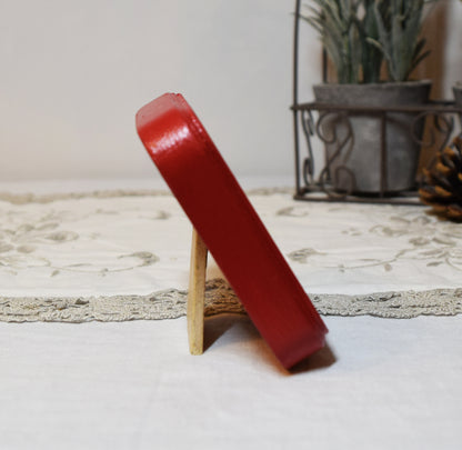 Red Square Wooden Photo Frame 8”x8”, 7”x7”, 6"x6", 5"x5", 4"x4", 3"x3", 2.5"x2.5"