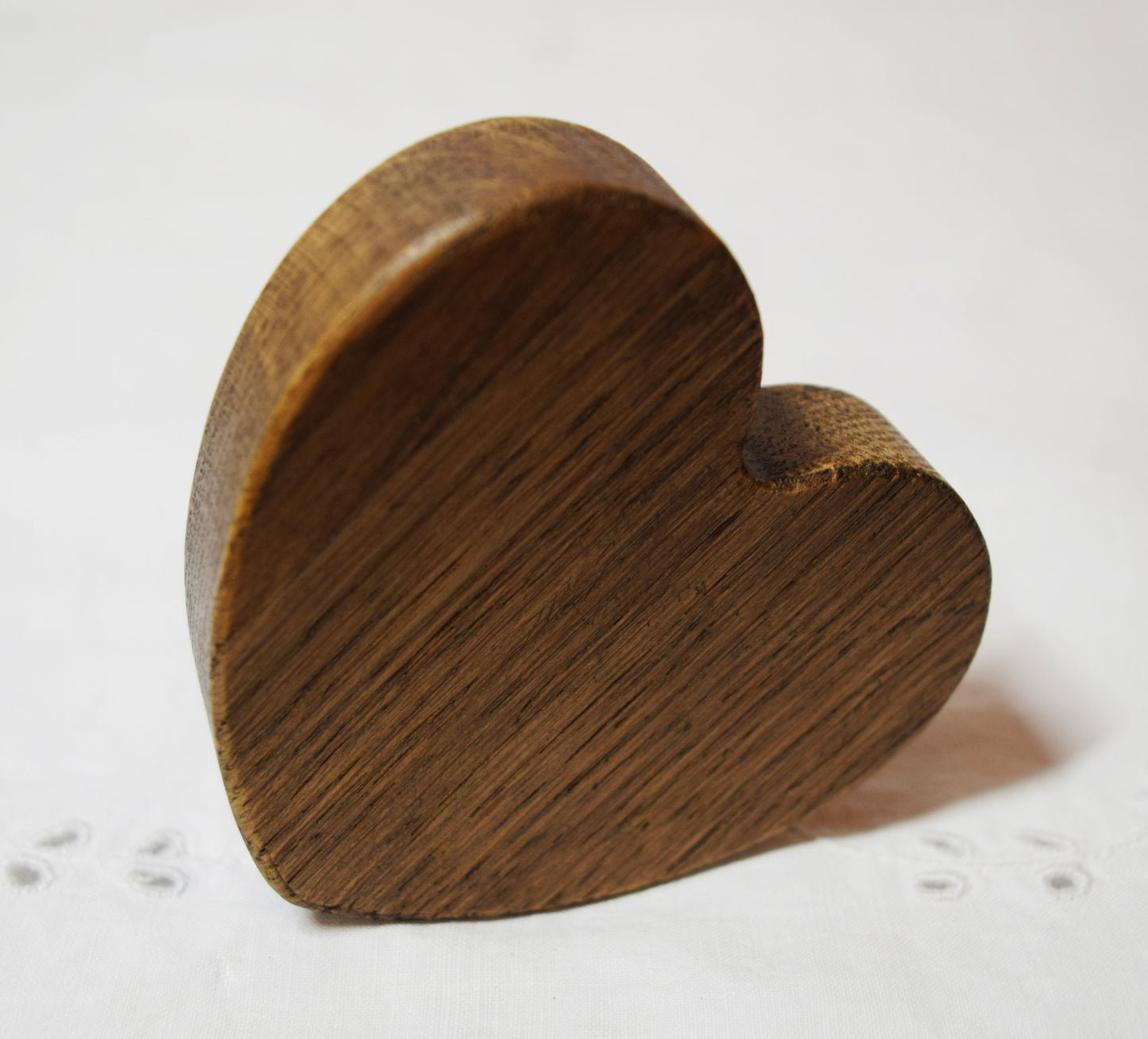 Dark Oak Wooden Love Heart Shelf Sitter Ornament 3"x3", 2"x2"