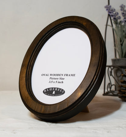 Dark Oak Oval Wooden Photo Frame A3 / 12"x16.5", A4 / 8"x12", A5 / 6"x 8", 11"x14", 5"x7", 4"x6", 3.5"x5", 3"x4", 2.5"x3.5", 2"x3"