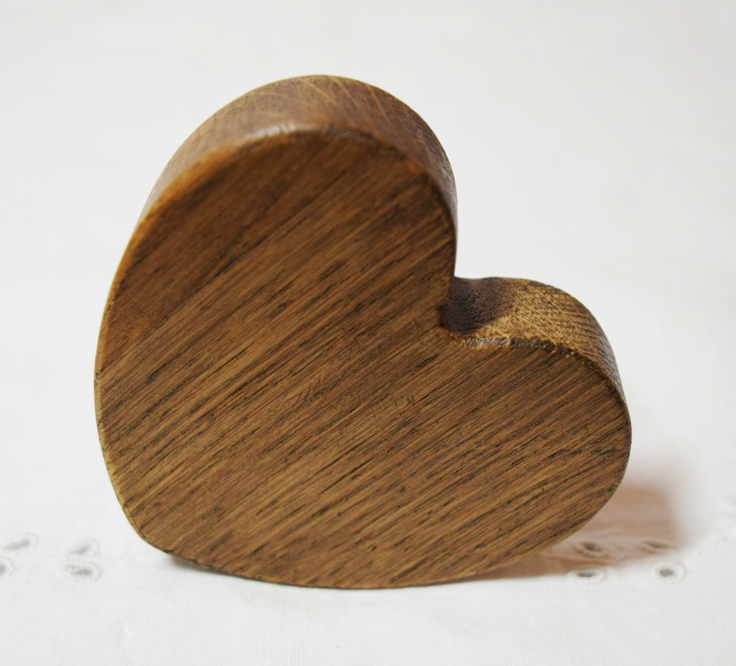 Dark Oak Wooden Love Heart Shelf Sitter Ornament 3"x3", 2"x2"