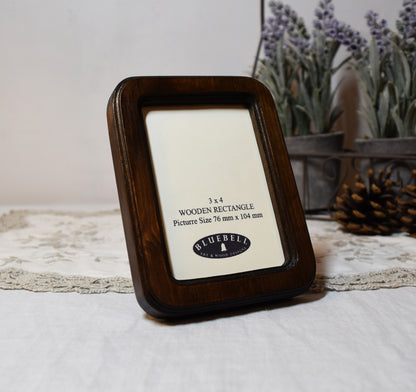 Dark Oak Rectangle Wooden Photo Frame A3 / 12"x16.5", A4 / 8"x12", A5 / 6"x 8", 11"x14", 5"x7", 4"x6", 3.5"x5", 3"x4", 2.5"x3.5", 2"x3"