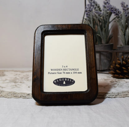 Dark Oak Rectangle Wooden Photo Frame A3 / 12"x16.5", A4 / 8"x12", A5 / 6"x 8", 11"x14", 5"x7", 4"x6", 3.5"x5", 3"x4", 2.5"x3.5", 2"x3"