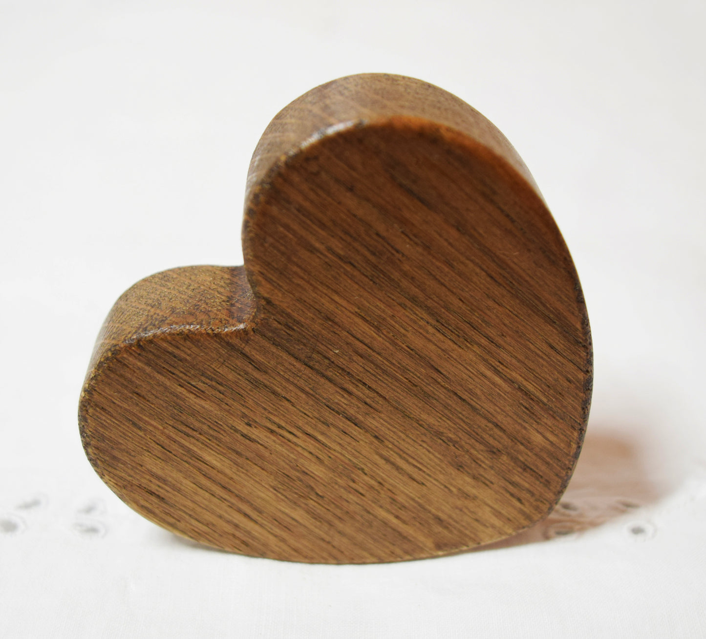 Dark Oak Wooden Love Heart Shelf Sitter Ornament 3"x3", 2"x2"