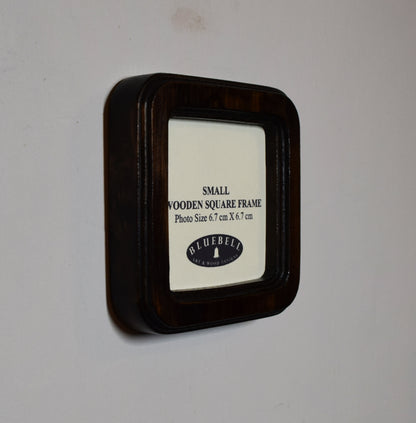 Dark Oak Square Wooden Photo Frame 8”x8”, 7”x7”, 6"x6", 5"x5", 4"x4", 3"x3", 2.5"x2.5"