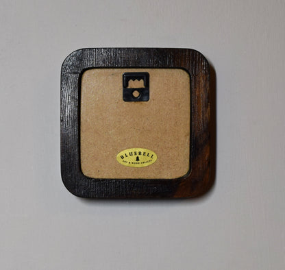 Dark Oak Square Wooden Photo Frame 8”x8”, 7”x7”, 6"x6", 5"x5", 4"x4", 3"x3", 2.5"x2.5"
