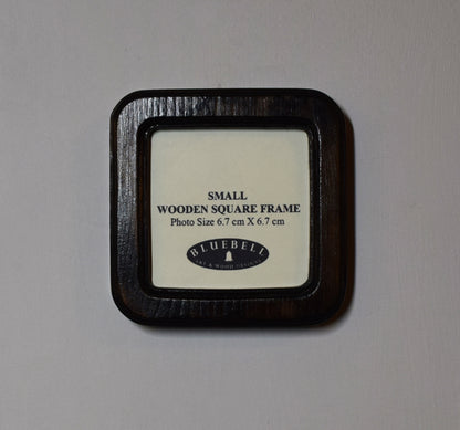 Dark Oak Square Wooden Photo Frame 8”x8”, 7”x7”, 6"x6", 5"x5", 4"x4", 3"x3", 2.5"x2.5"