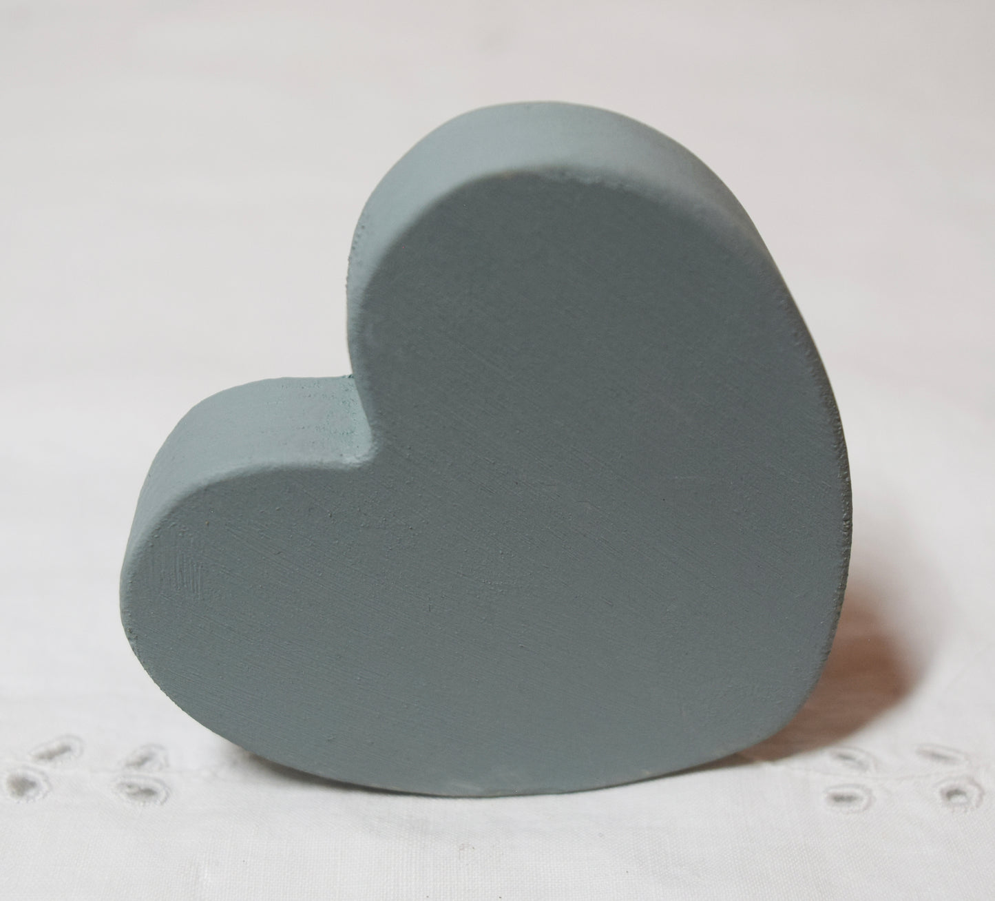 Duck Egg Wooden Love Heart Shelf Sitter Ornament 3"x3", 2"x2"