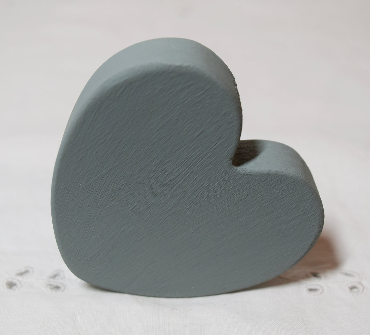 Duck Egg Wooden Love Heart Shelf Sitter Ornament 3"x3", 2"x2"