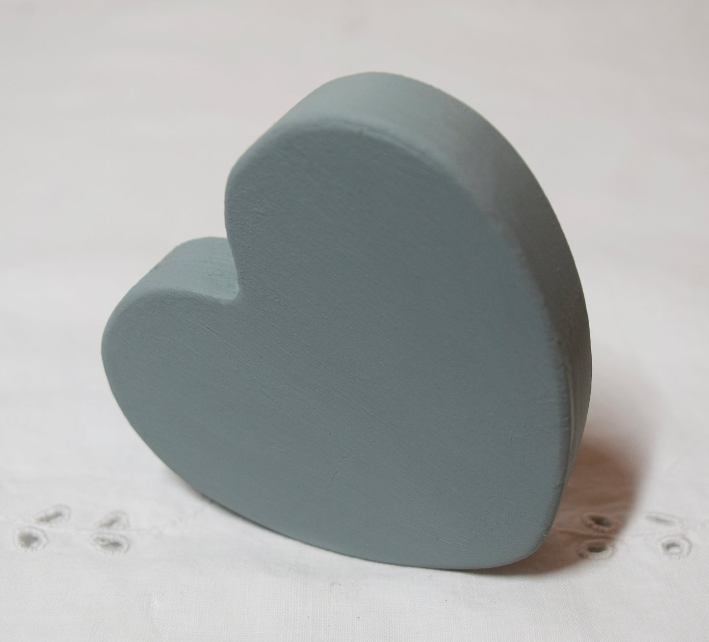 Duck Egg Wooden Love Heart Shelf Sitter Ornament 3"x3", 2"x2"