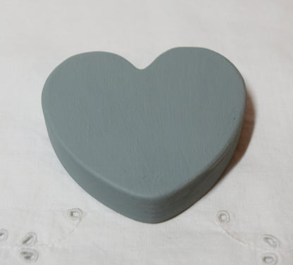 Duck Egg Wooden Love Heart Shelf Sitter Ornament 3"x3", 2"x2"