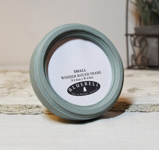 Duck Egg Round Shaped Wooden Photo Frame 8”x8”, 7”x7”, 6"x6", 5"x5", 4"x4", 3"x3", 2.5"x2.5"