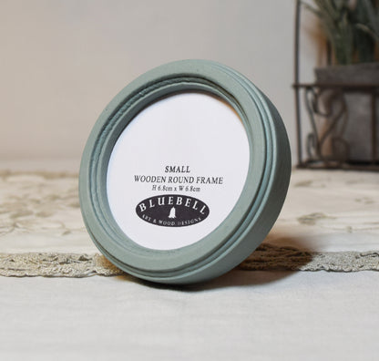Duck Egg Round Shaped Wooden Photo Frame 8”x8”, 7”x7”, 6"x6", 5"x5", 4"x4", 3"x3", 2.5"x2.5"