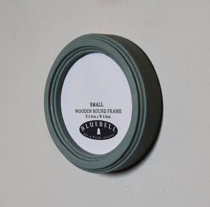 Duck Egg Round Shaped Wooden Photo Frame 8”x8”, 7”x7”, 6"x6", 5"x5", 4"x4", 3"x3", 2.5"x2.5"