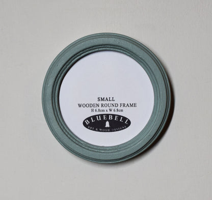 Duck Egg Round Shaped Wooden Photo Frame 8”x8”, 7”x7”, 6"x6", 5"x5", 4"x4", 3"x3", 2.5"x2.5"