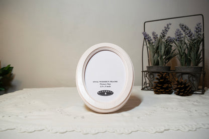 Ivory Oval Wooden Photo Frame A3 / 12"x16.5", A4 / 8"x12", A5 / 6"x 8", 11"x14", 5"x7", 4"x6", 3.5"x5", 3"x4", 2.5"x3.5", 2"x3"