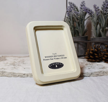 Ivory Rectangle Wooden Photo Frame A3 / 12"x16.5", A4 / 8"x12", A5 / 6"x 8", 11"x14", 5"x7", 4"x6", 3.5"x5", 3"x4", 2.5"x3.5", 2"x3"