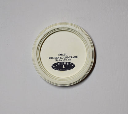 Ivory Round Shaped Wooden Photo Frame 8”x8”, 7”x7”, 6"x6", 5"x5", 4"x4", 3"x3", 2.5"x2.5"