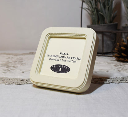 Ivory Square Wooden Photo Frame 8”x8”, 7”x7”, 6"x6", 5"x5", 4"x4", 3"x3", 2.5"x2.5"